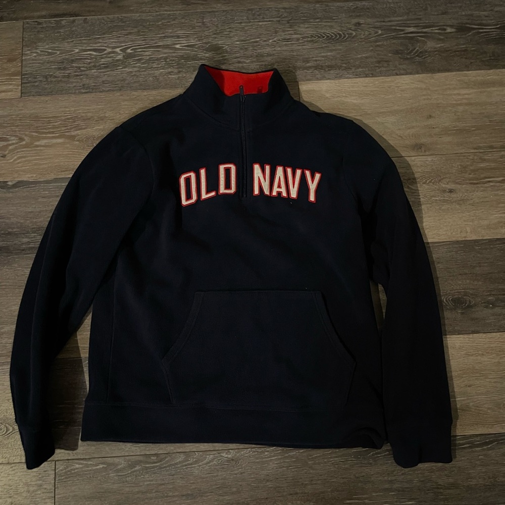 Old Navy Red and Black Fleece Jacket